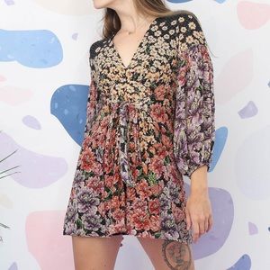 Farm Rio Rainbow Garden Mini Dress